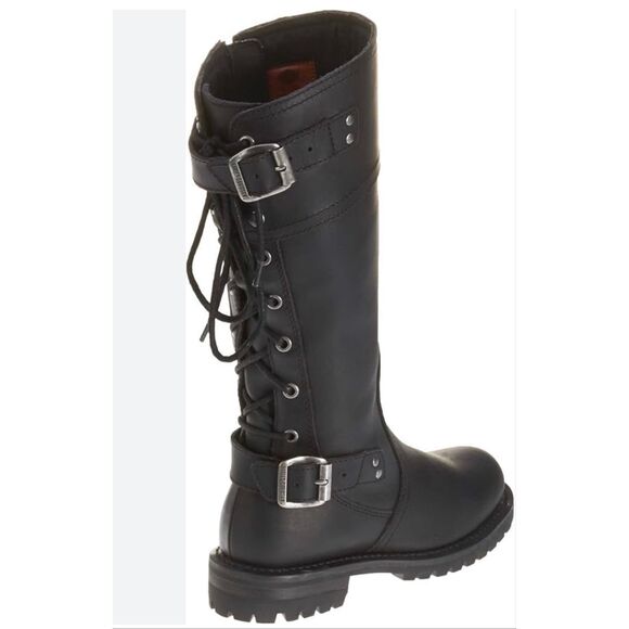 Harley Davidson Alexa 14” tall high riding combat moto knee high boot leather 6
